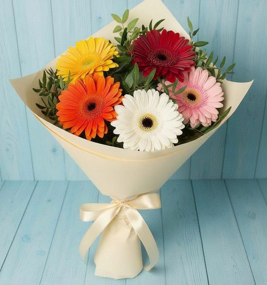 Букет цветов из: Герберы в Пироговском
