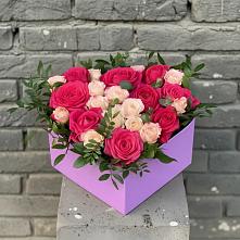 Цветочная композиция из Розы в коробке в Пироговском