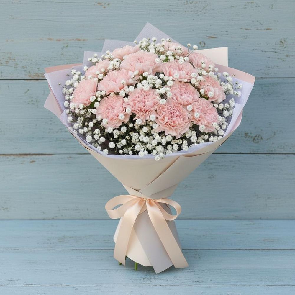 Букет цветов из: Гвоздики в Пироговском