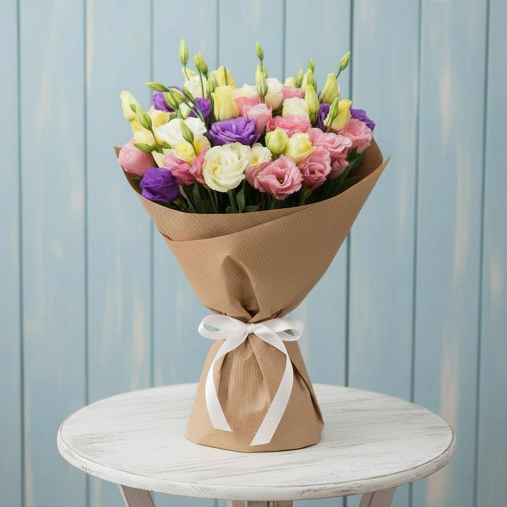 Букет цветов из: Лизиантусы в Пироговском