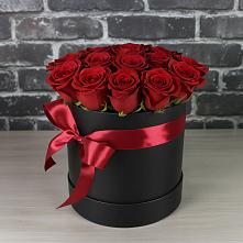 Цветочная композиция из Розы в шляпной коробке в Пироговском