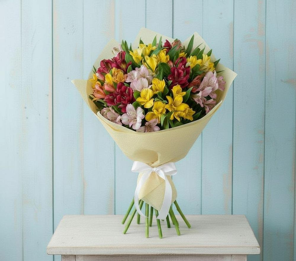 Букет цветов из: Альстромерии в Пироговском