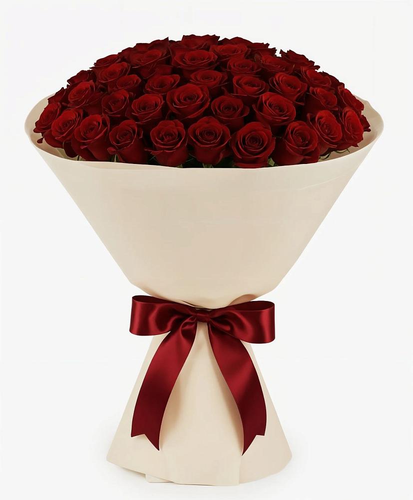 Букет 101 Бордовая роза Блэк Бакарра в Пироговском