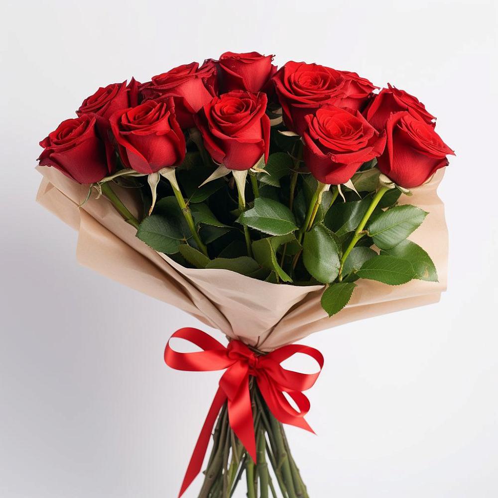Букет 11 Красных роз Эдлесс Лав в Пироговском