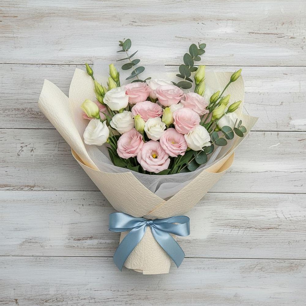 Букет цветов из: Лизиантусы в Пироговском